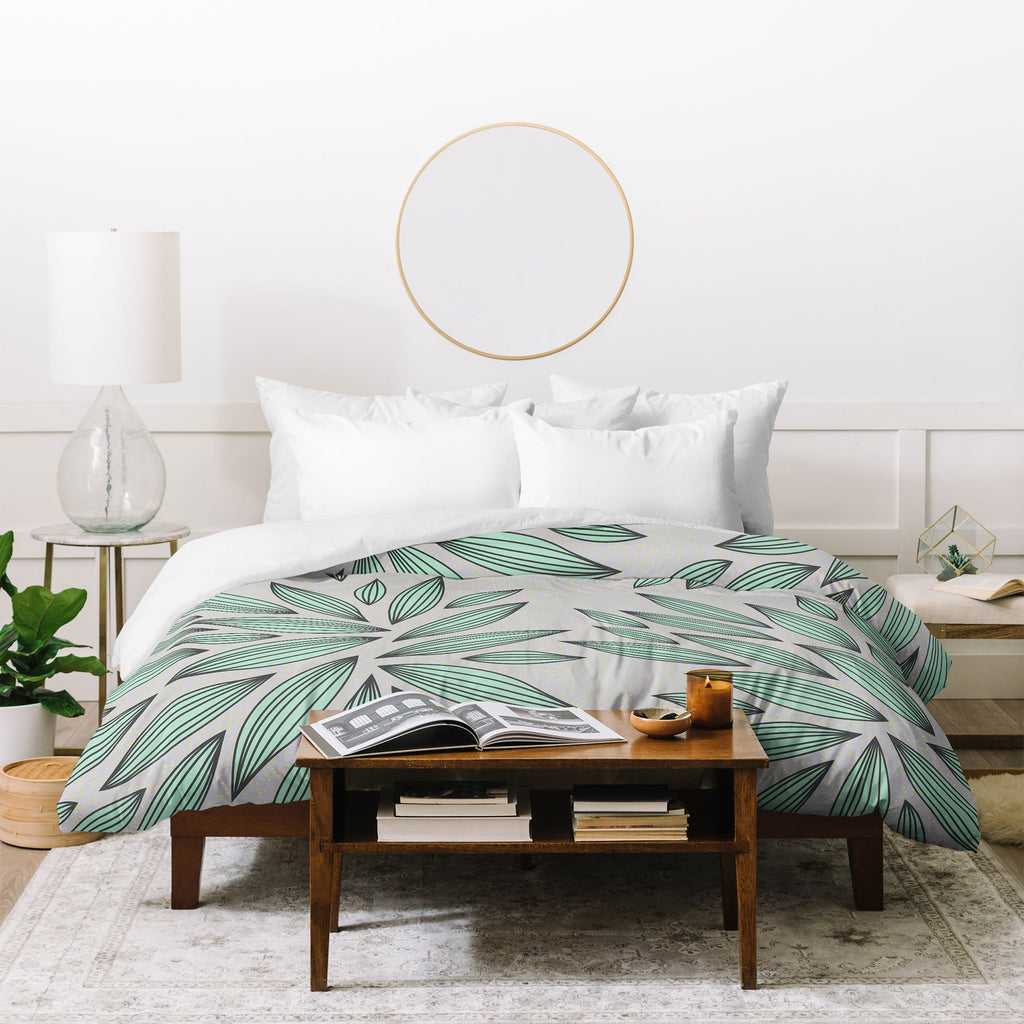 Gabi Mint Duvet Cover