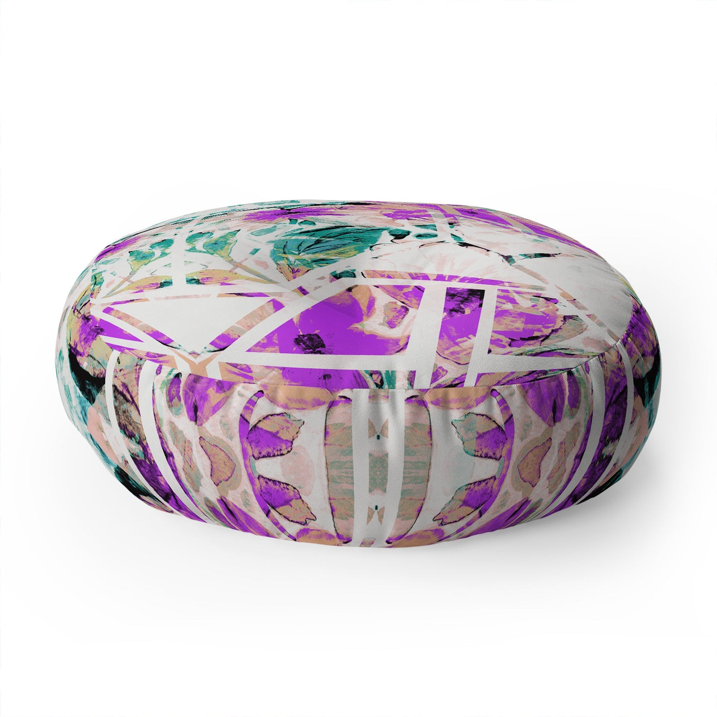 Gabriela Fuente geofloral Floor Pillow Round