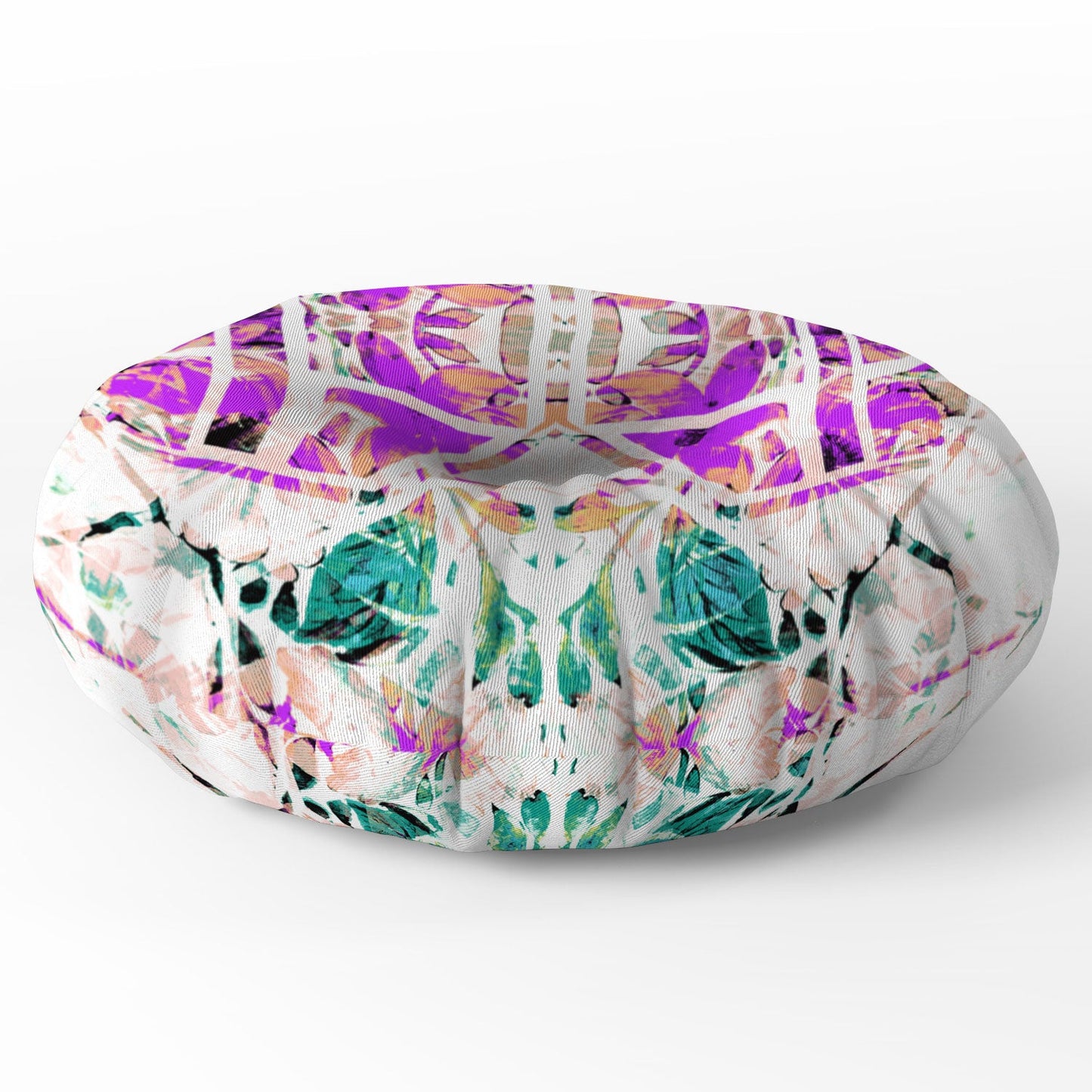 Gabriela Fuente geofloral Floor Pillow Round