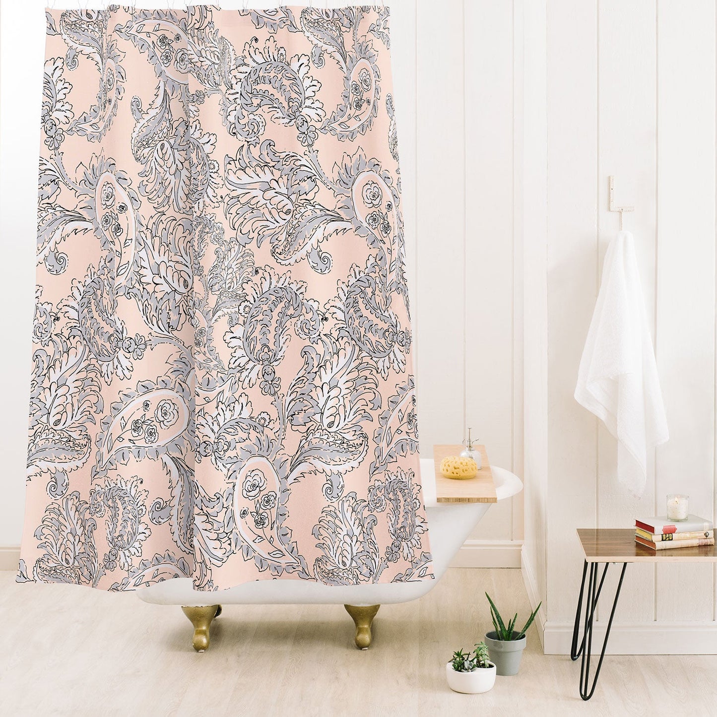 Gabriela Fuente Light Paisley Shower Curtain