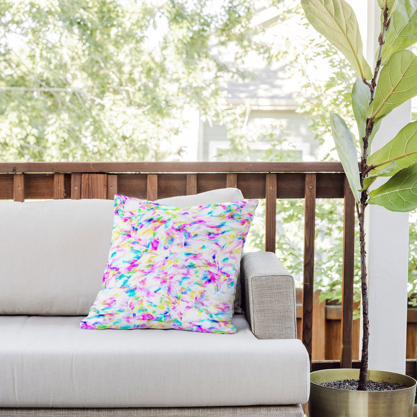 Gabriela Fuente Mix Summer Outdoor Throw Pillow