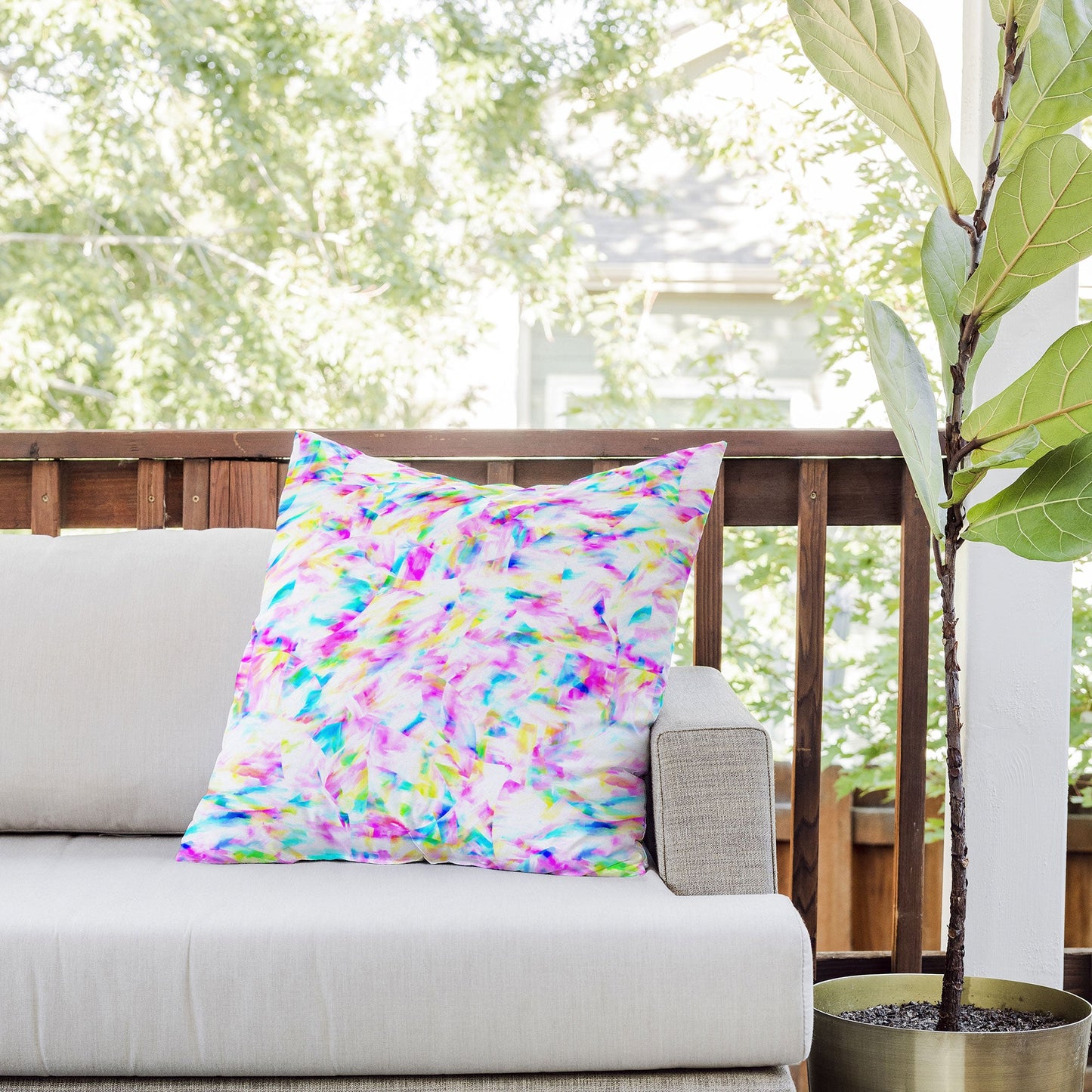 Gabriela Fuente Mix Summer Outdoor Throw Pillow