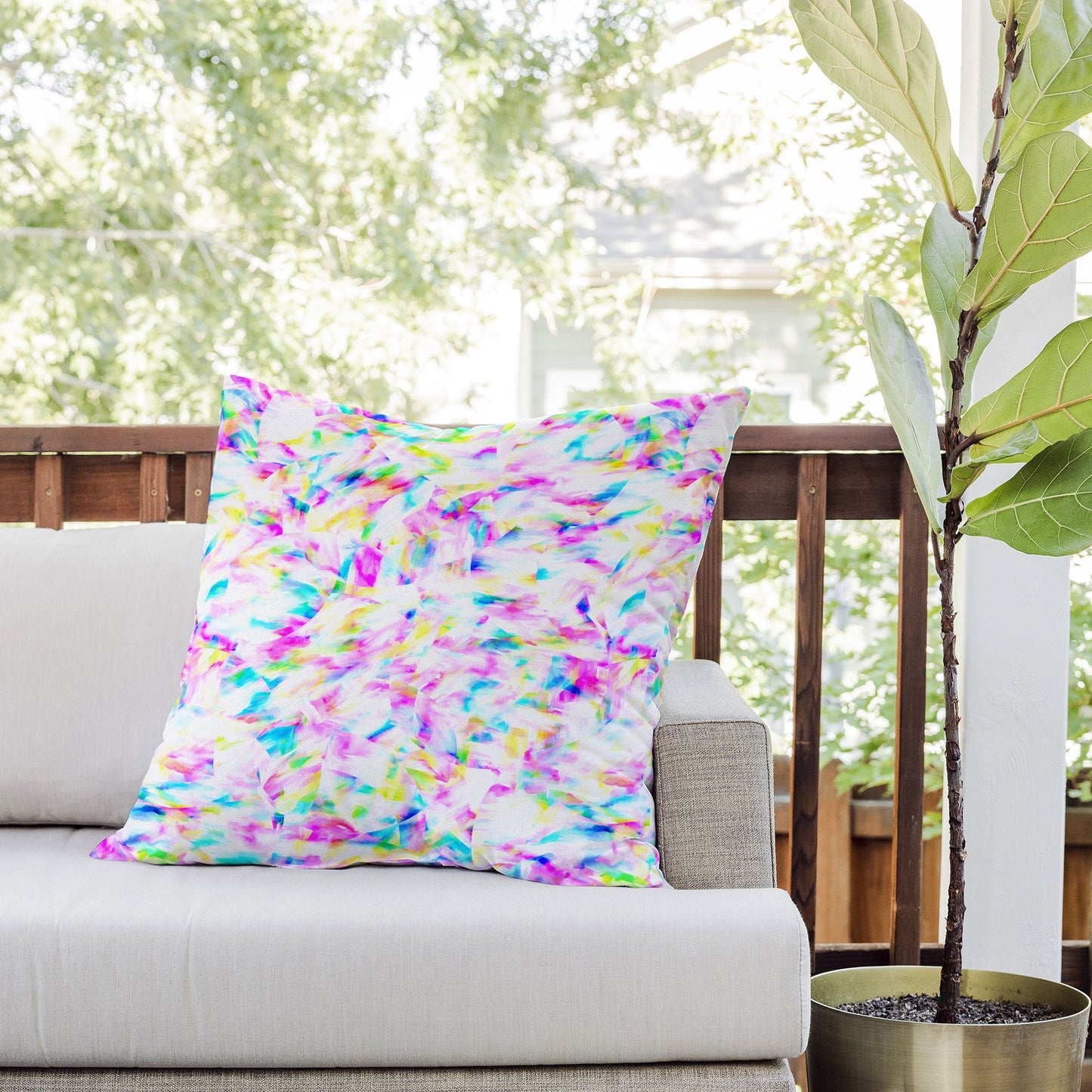 Gabriela Fuente Mix Summer Outdoor Throw Pillow