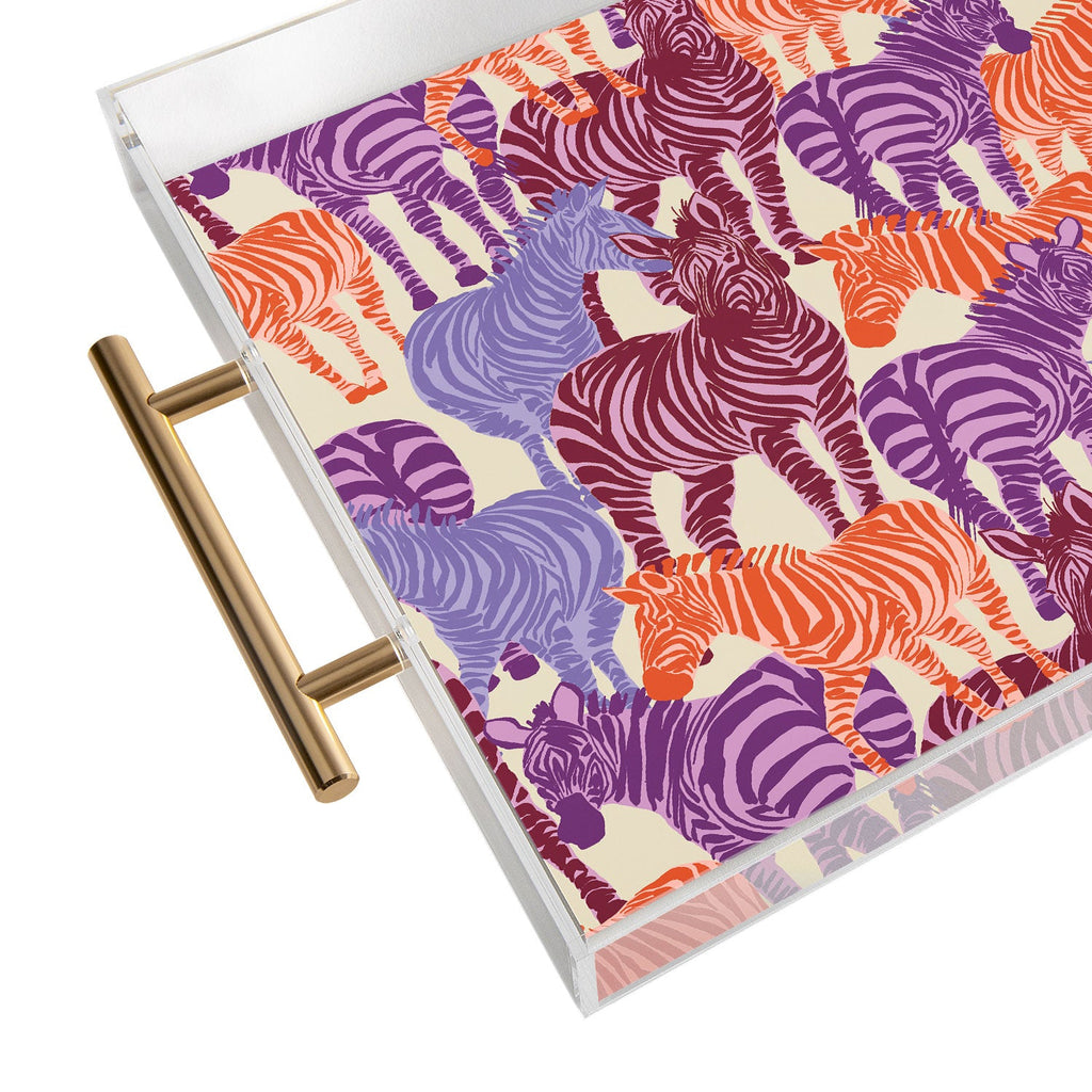 Gabriela Fuente Zebra Time Acrylic Tray