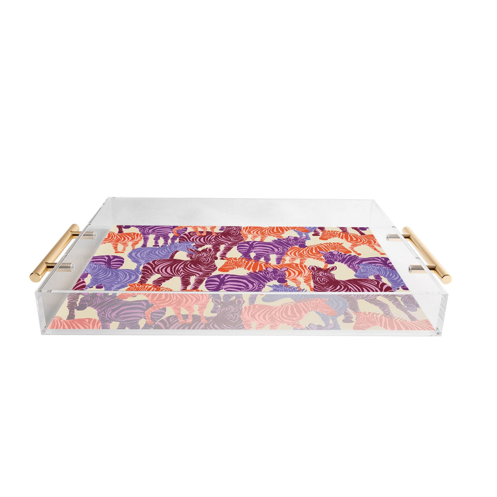 Gabriela Fuente Zebra Time Acrylic Tray