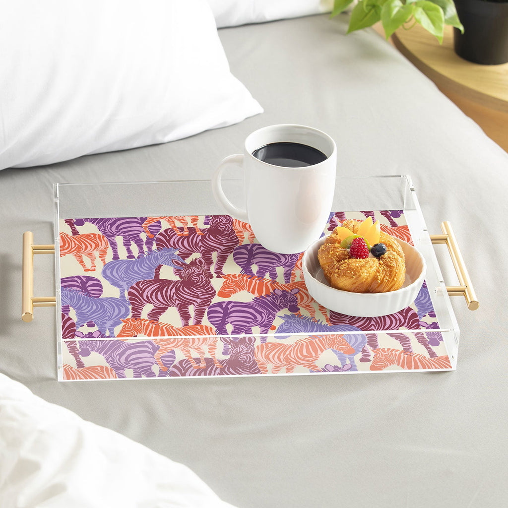 Gabriela Fuente Zebra Time Acrylic Tray
