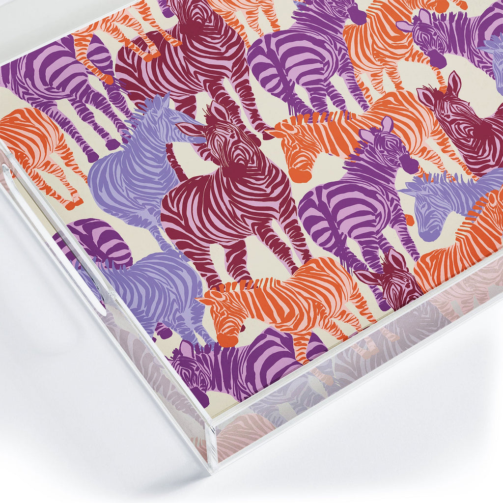 Gabriela Fuente Zebra Time Acrylic Tray