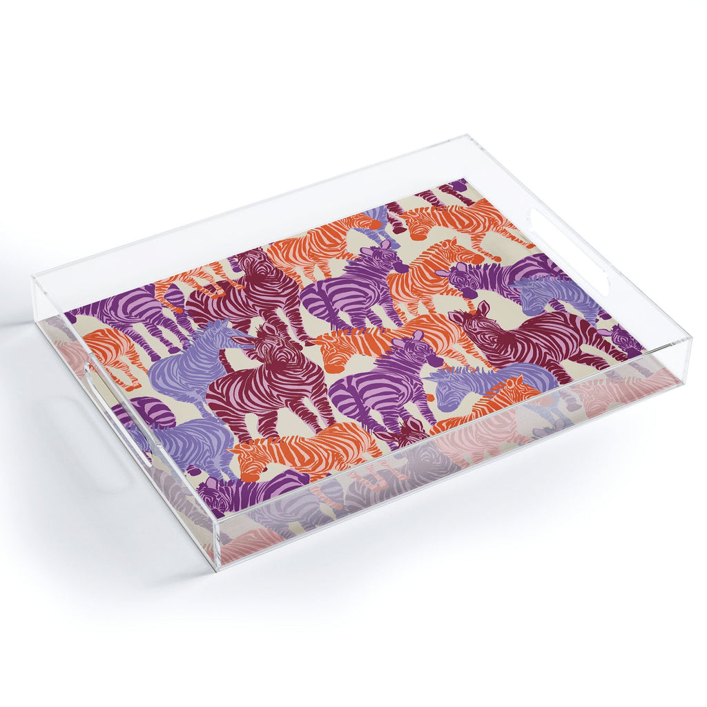 Gabriela Fuente Zebra Time Acrylic Tray