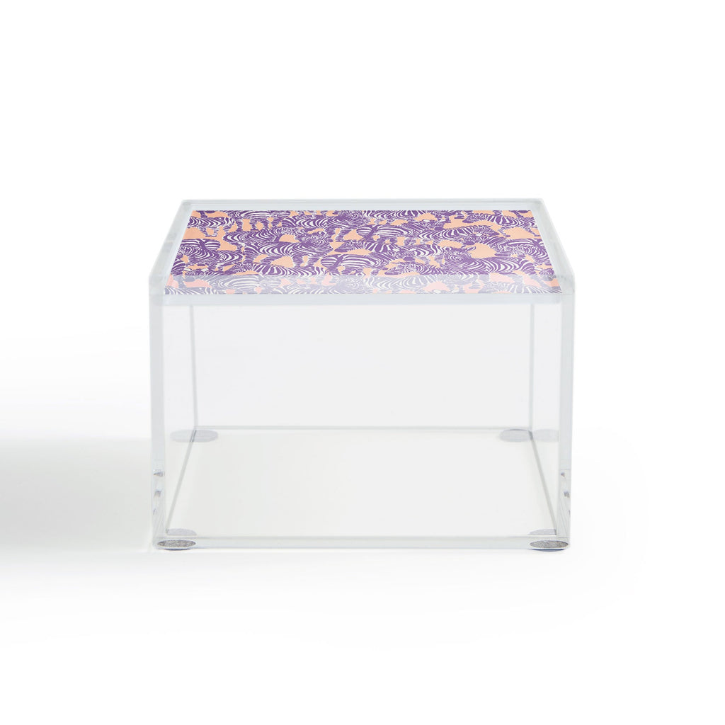 Gabriela Fuente Zebra Time Peach Acrylic Box
