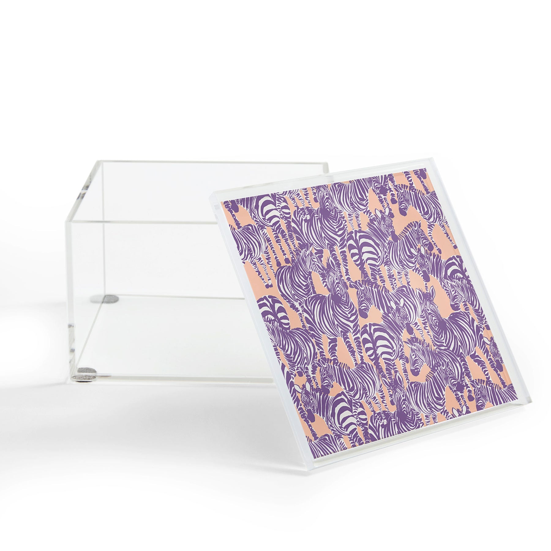 Gabriela Fuente Zebra Time Peach Acrylic Box