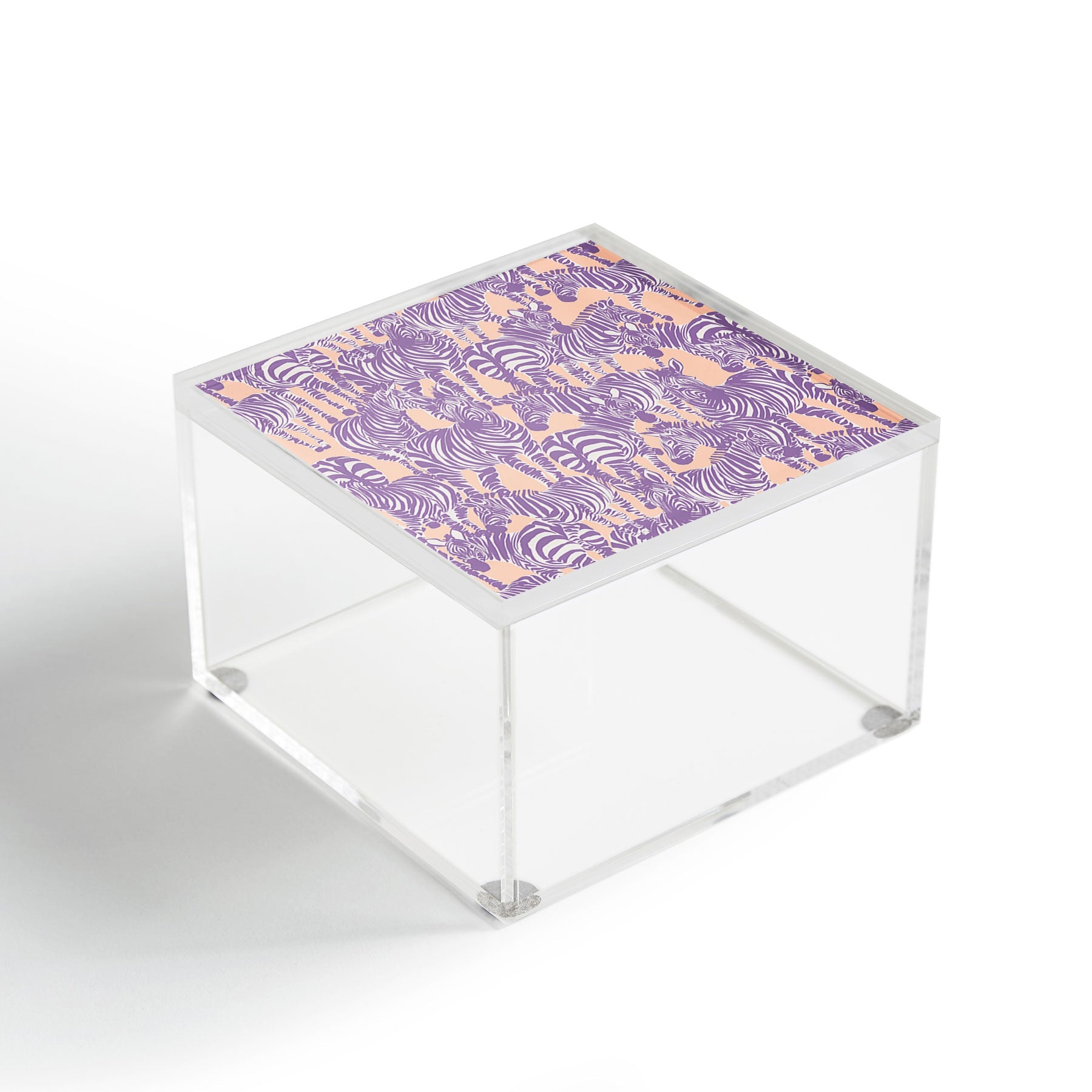 Gabriela Fuente Zebra Time Peach Acrylic Box