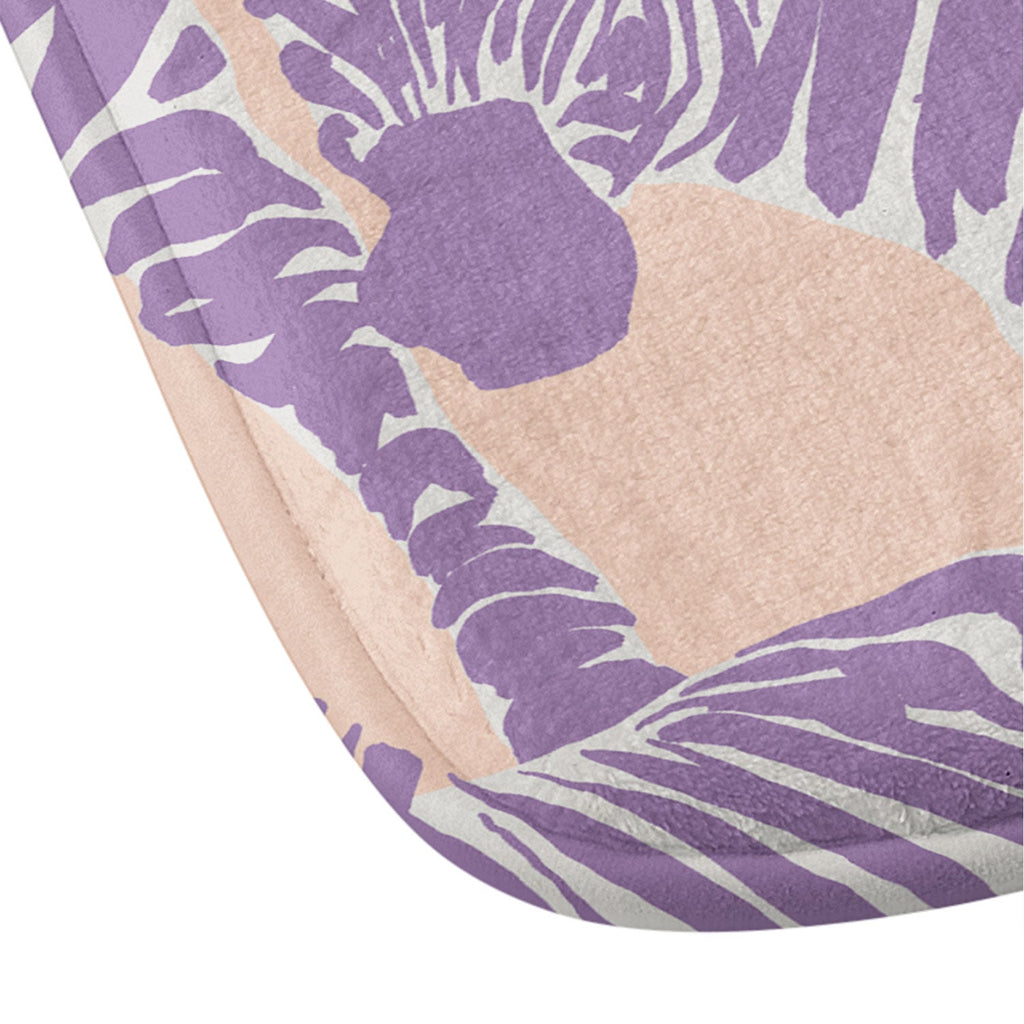 Gabriela Fuente Zebra Time Peach Memory Foam Bath Mat