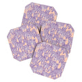 Gabriela Fuente Zebra Time Peach Coaster Set