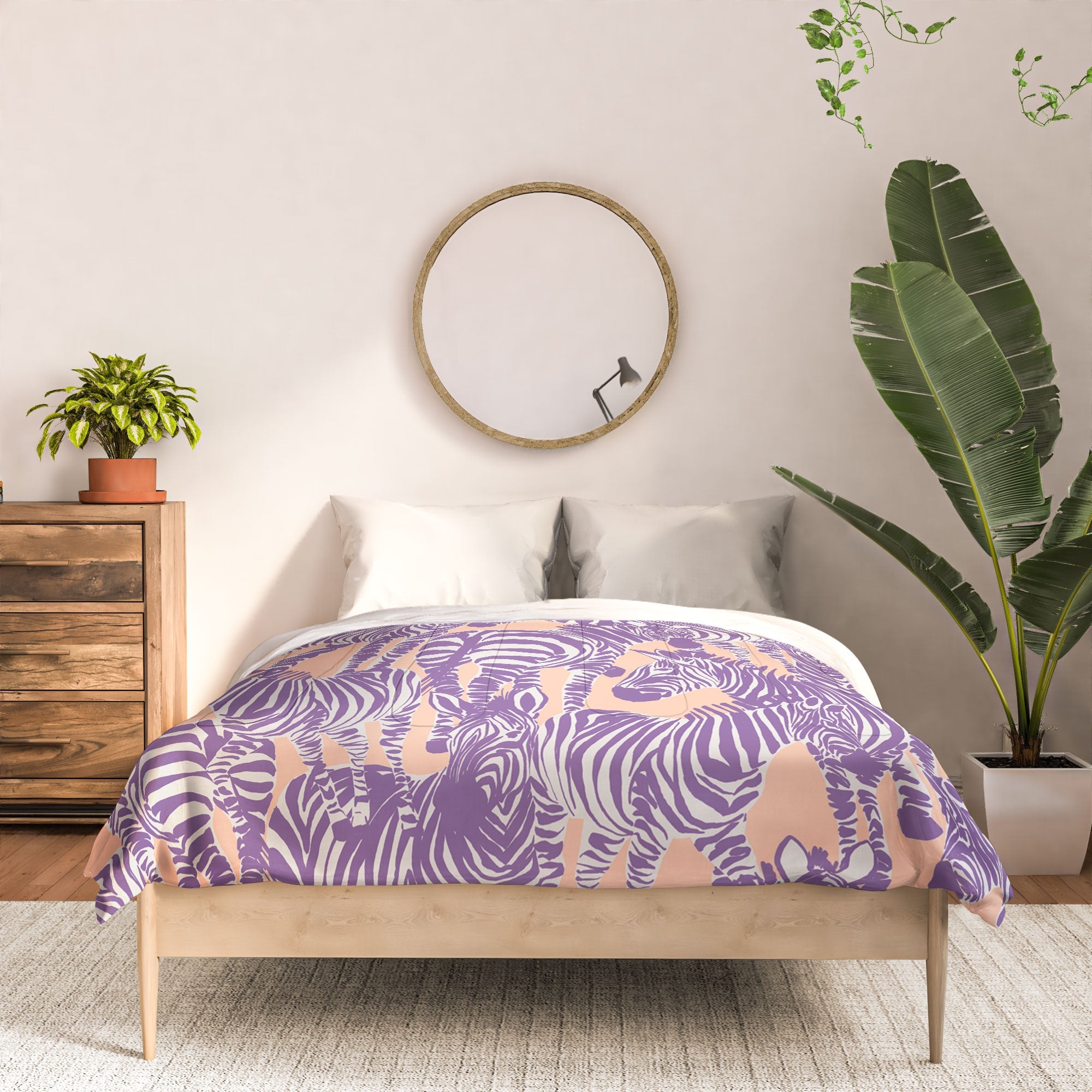 Gabriela Fuente Zebra Time Peach Comforter