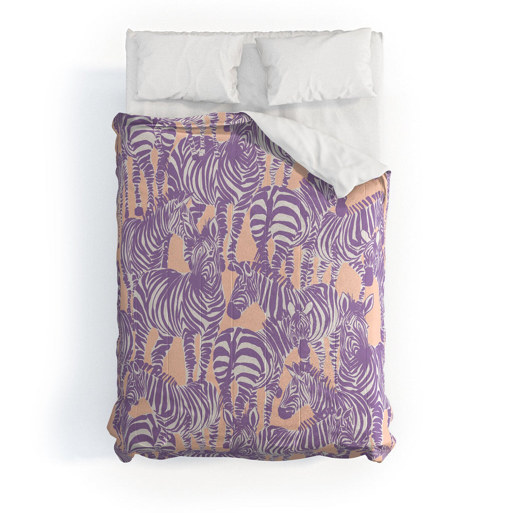Gabriela Fuente Zebra Time Peach Comforter