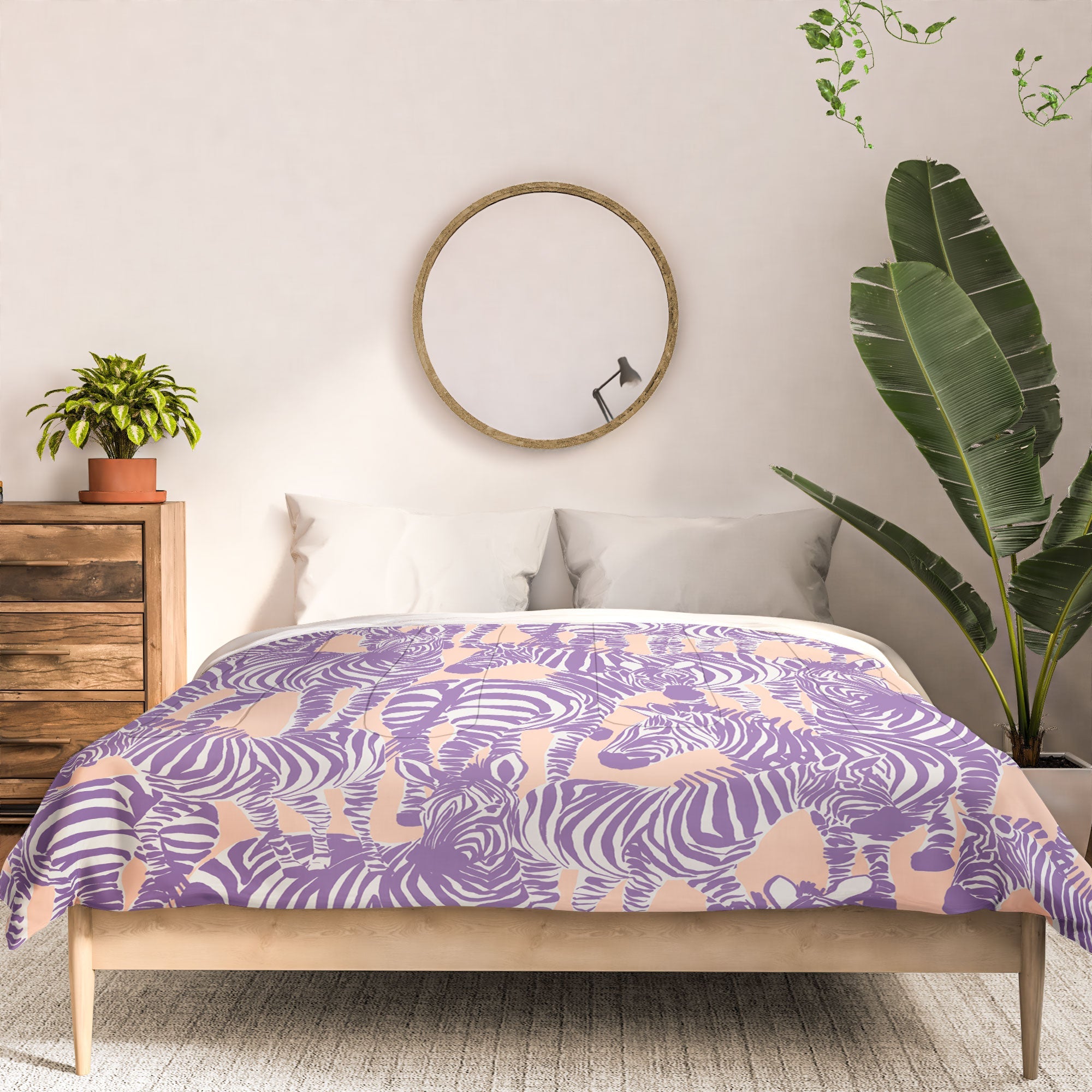 Gabriela Fuente Zebra Time Peach Comforter