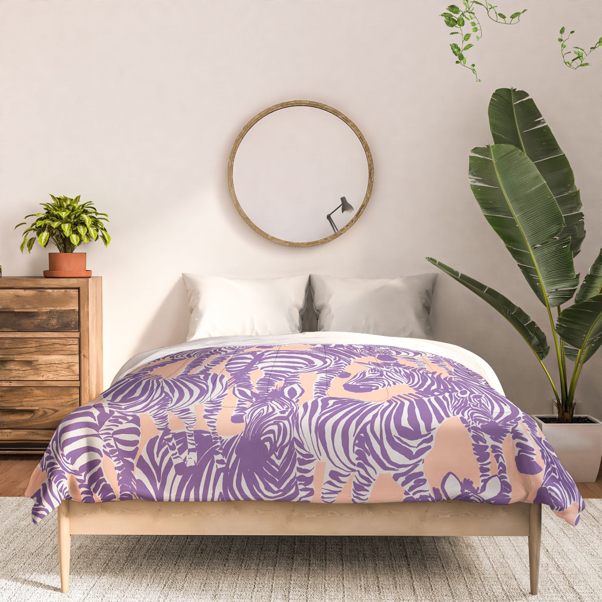 Gabriela Fuente Zebra Time Peach Comforter