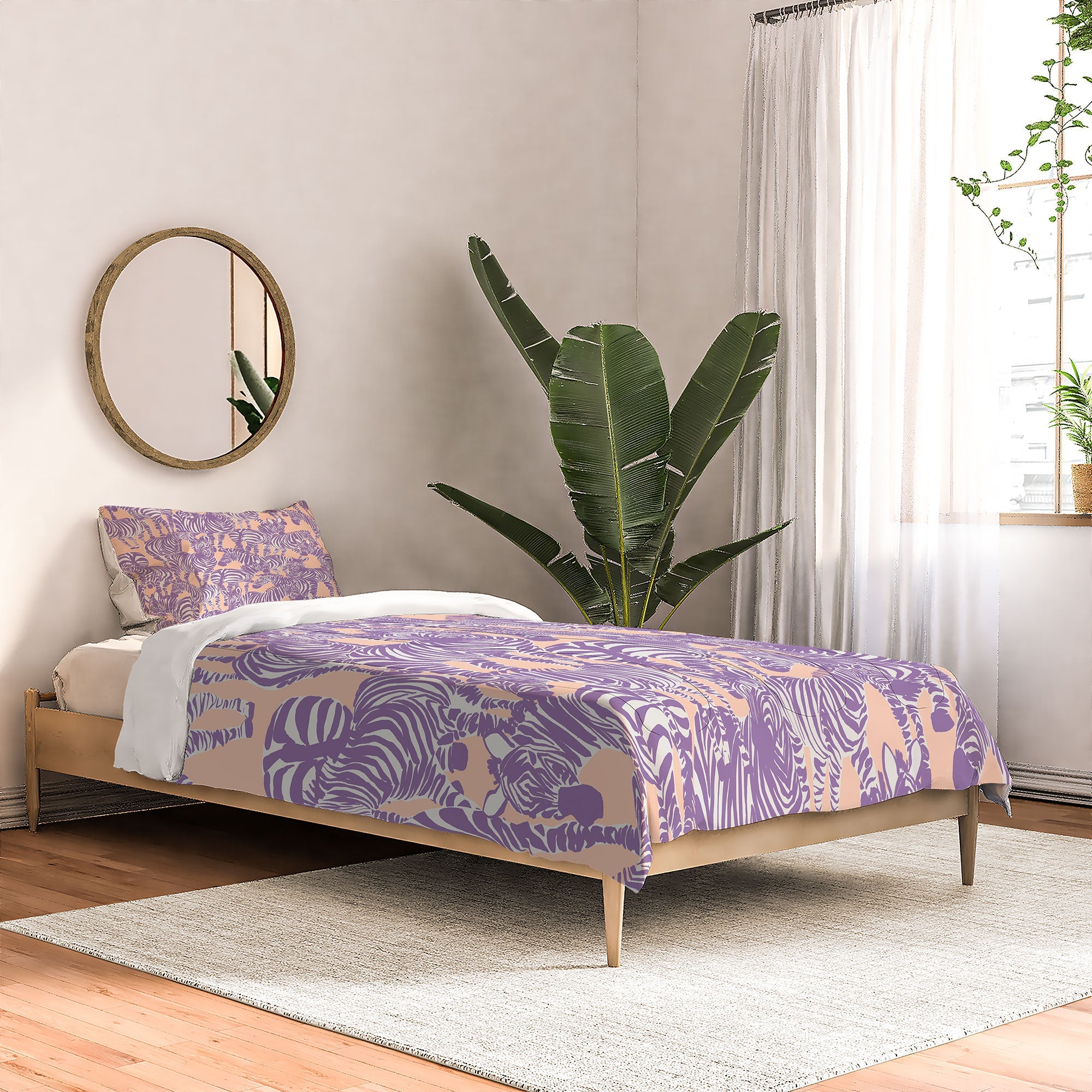 Gabriela Fuente Zebra Time Peach Comforter