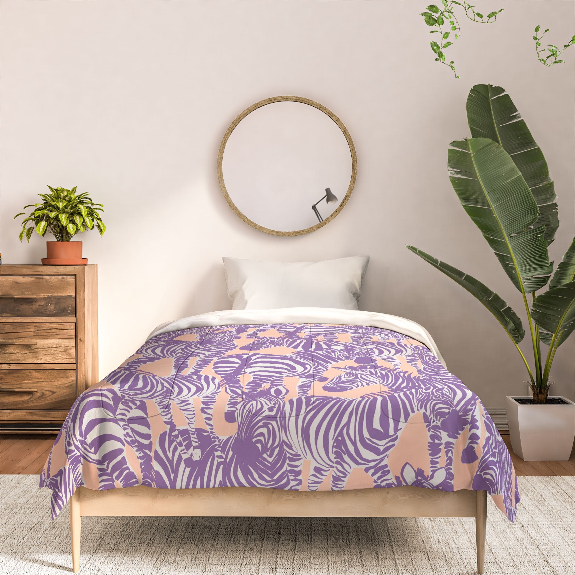 Gabriela Fuente Zebra Time Peach Comforter