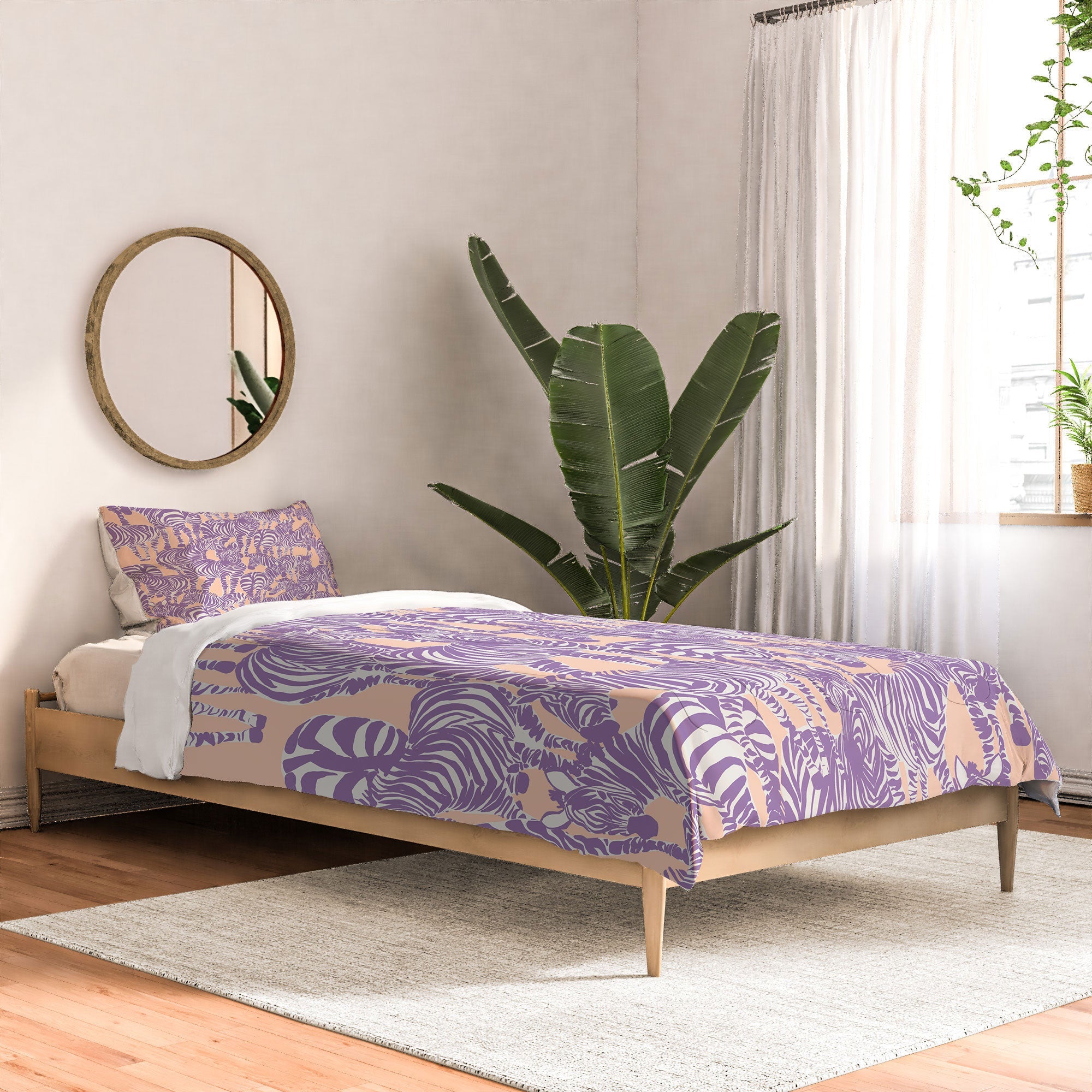 Gabriela Fuente Zebra Time Peach Comforter