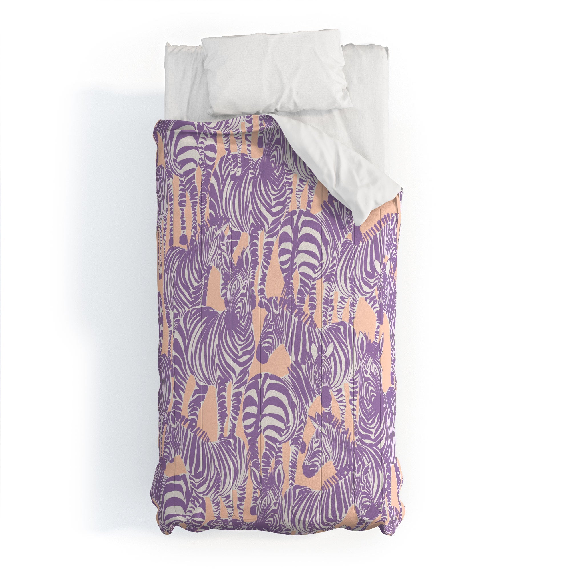 Gabriela Fuente Zebra Time Peach Comforter