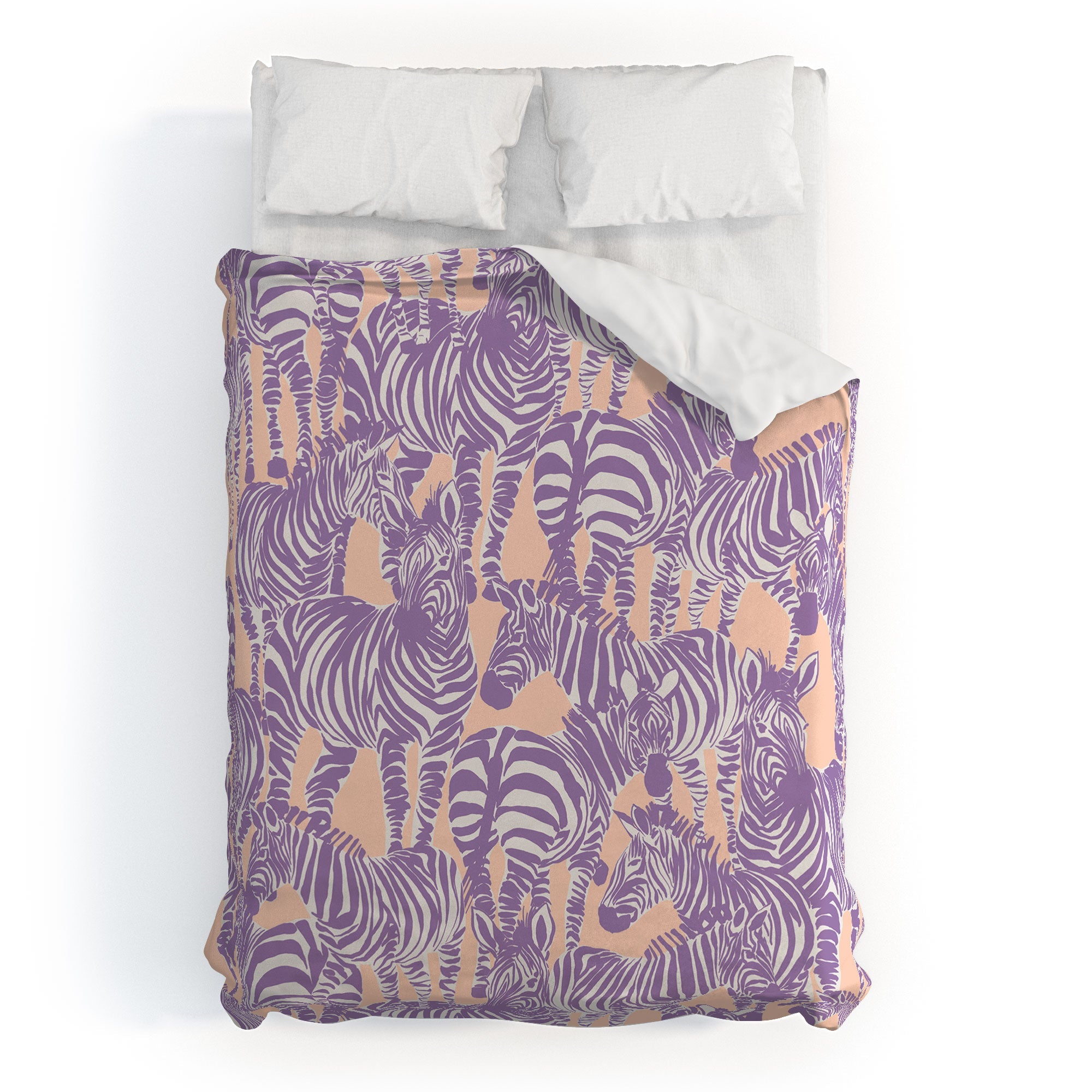 Gabriela Fuente Zebra Time Peach Duvet Cover