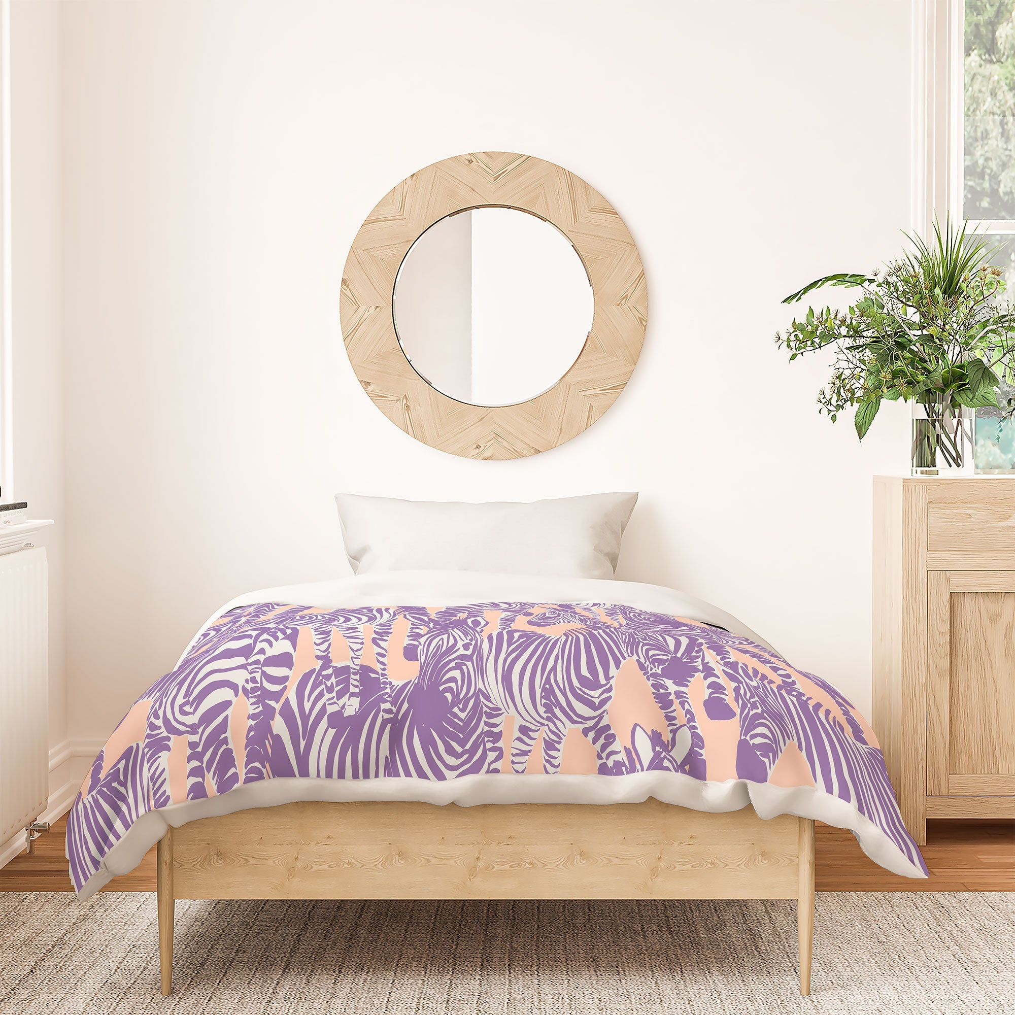 Gabriela Fuente Zebra Time Peach Duvet Cover