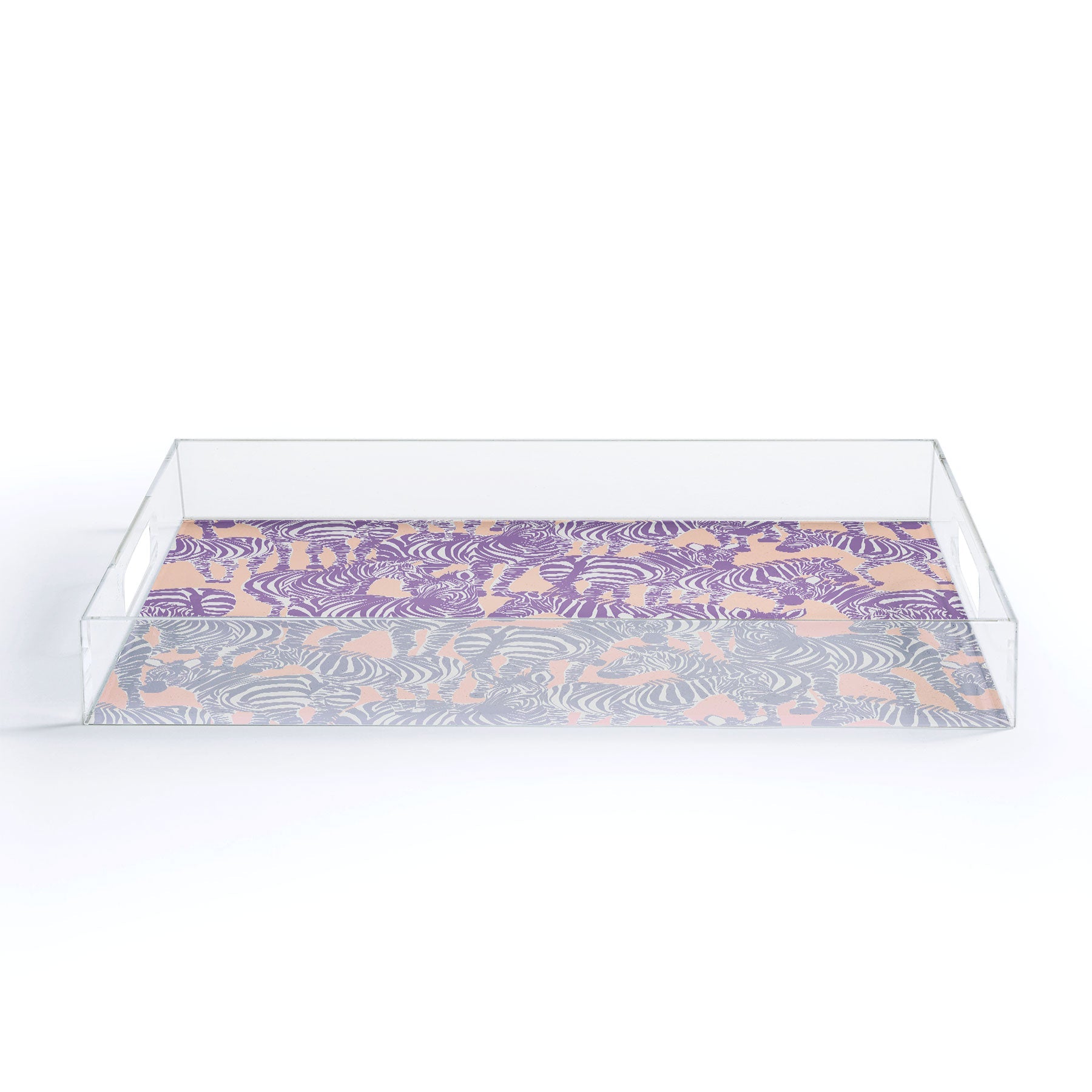 Gabriela Fuente Zebra Time Peach Acrylic Tray