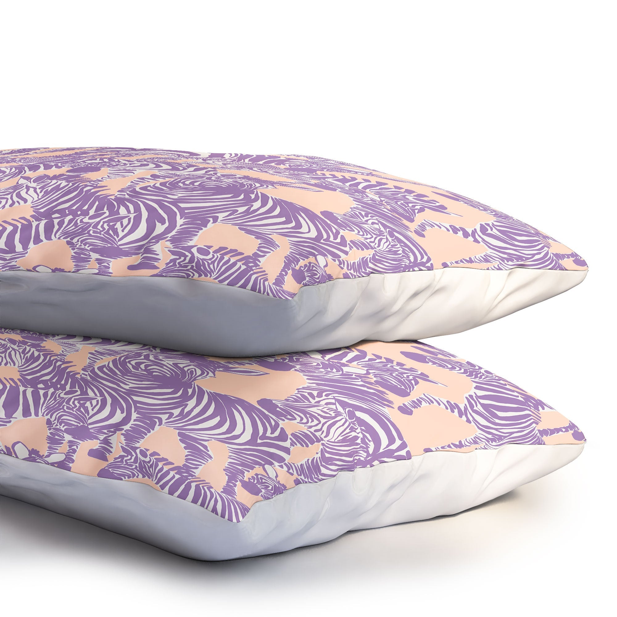 Gabriela Fuente Zebra Time Peach Pillow Shams