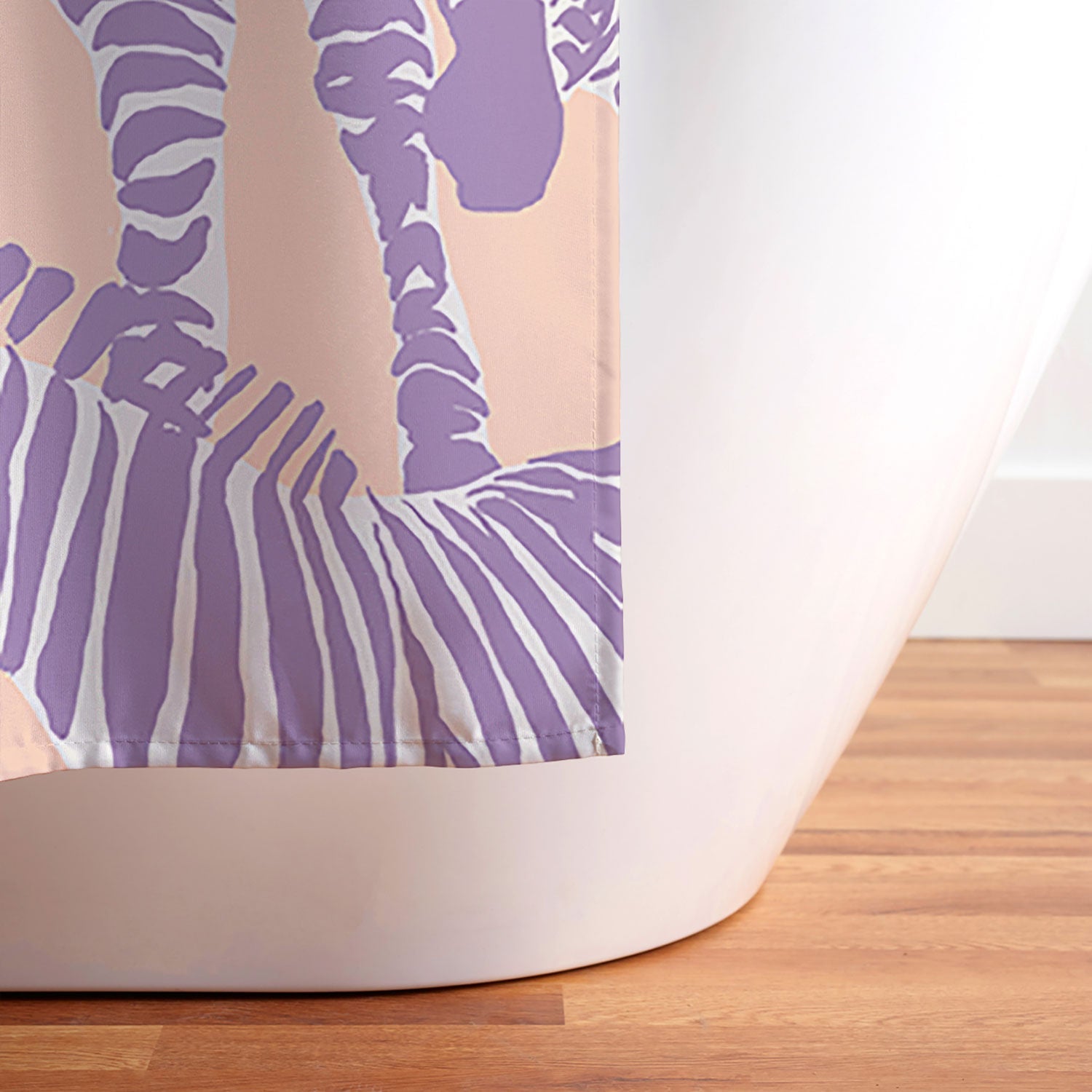 Gabriela Fuente Zebra Time Peach Shower Curtain