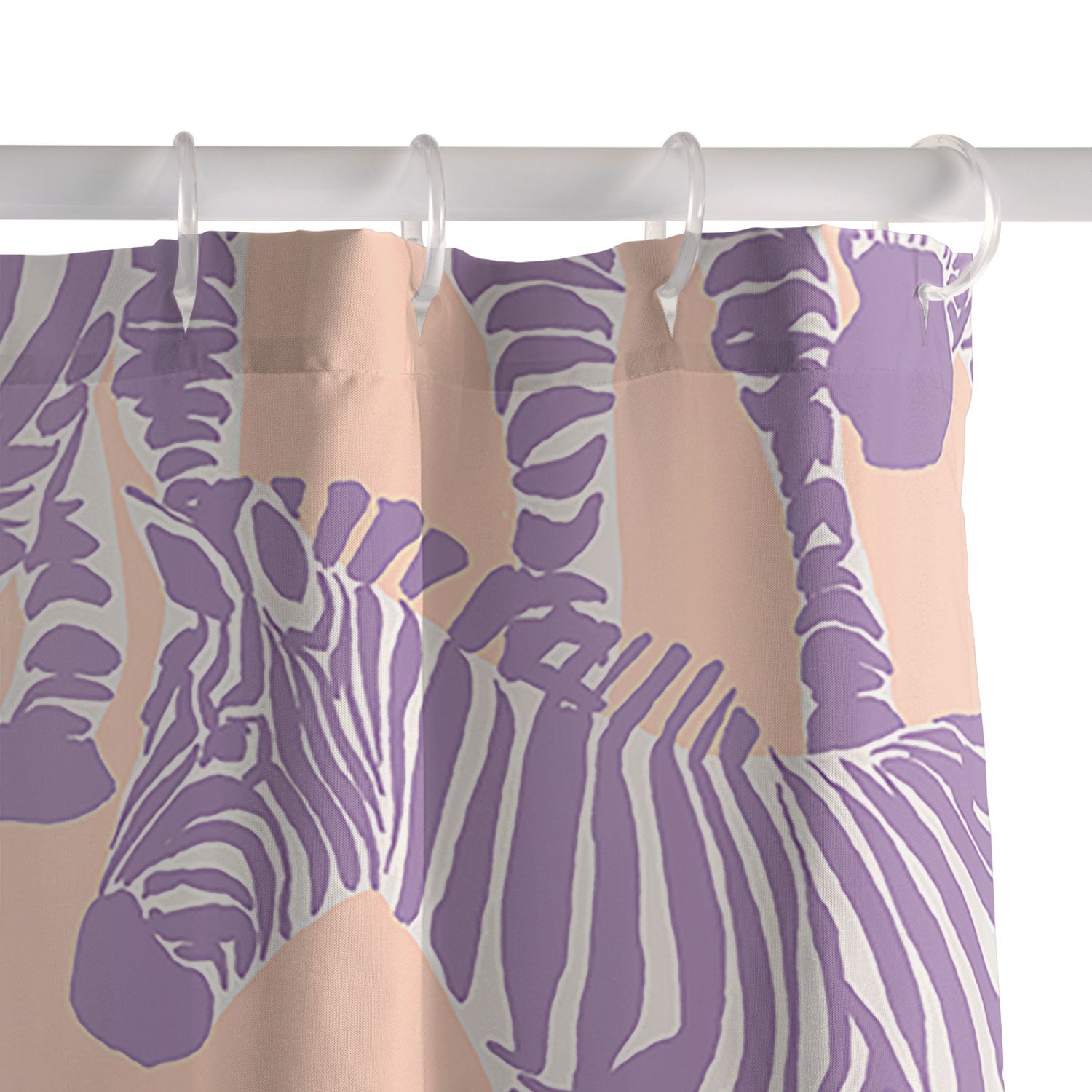 Gabriela Fuente Zebra Time Peach Shower Curtain