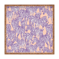 Gabriela Fuente Zebra Time Peach Square Tray