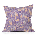 Gabriela Fuente Zebra Time Peach Outdoor Throw Pillow