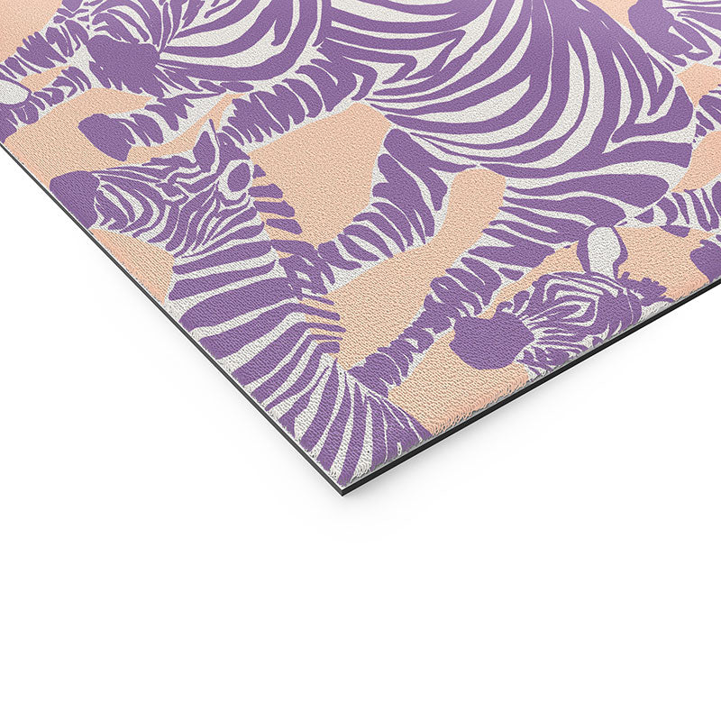 Gabriela Fuente Zebra Time Peach Welcome Mat