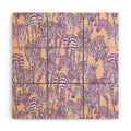 Gabriela Fuente Zebra Time Peach Wood Wall Mural