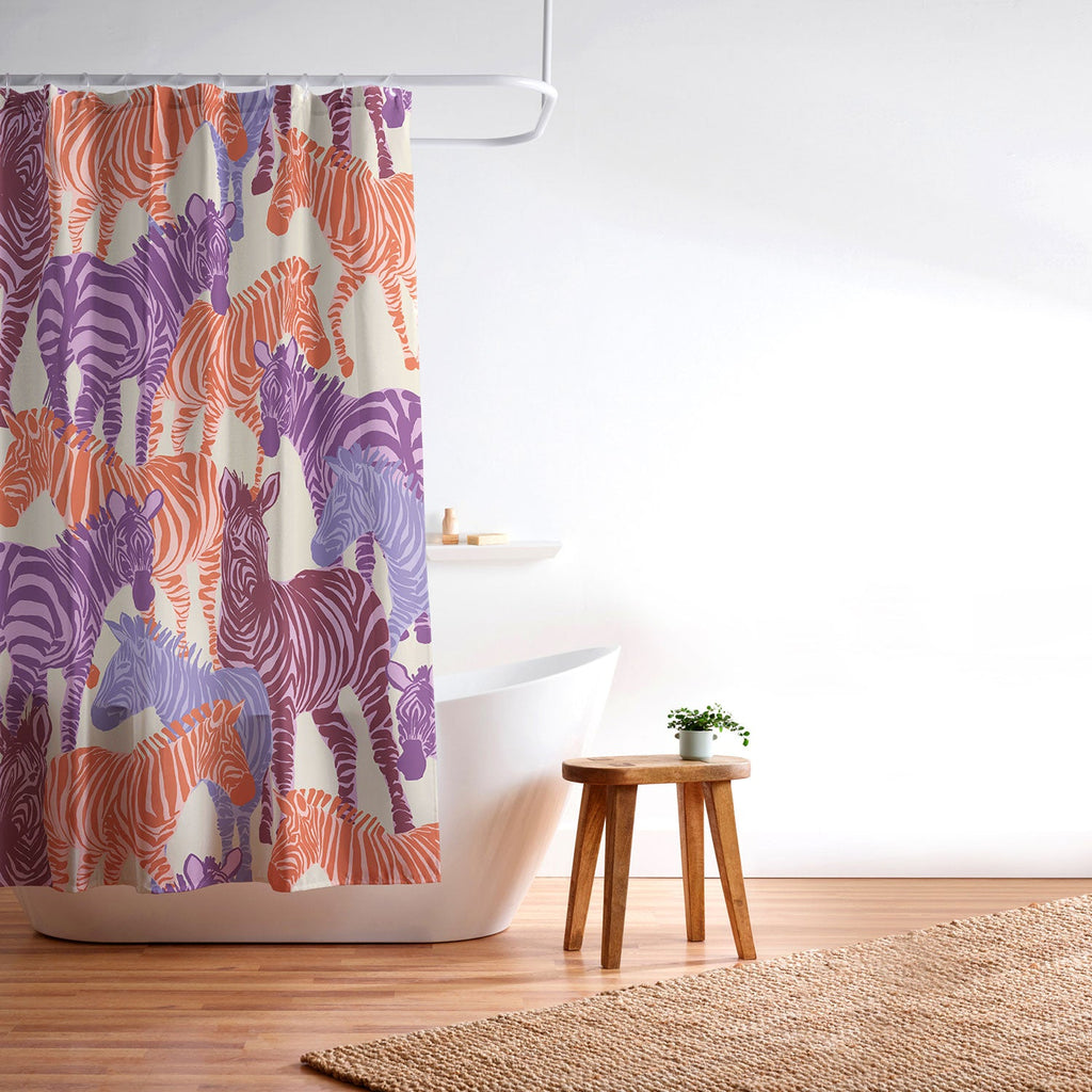 Gabriela Fuente Zebra Time Shower Curtain