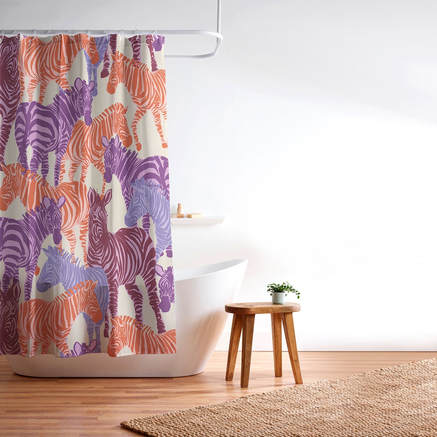 Gabriela Fuente Zebra Time Shower Curtain