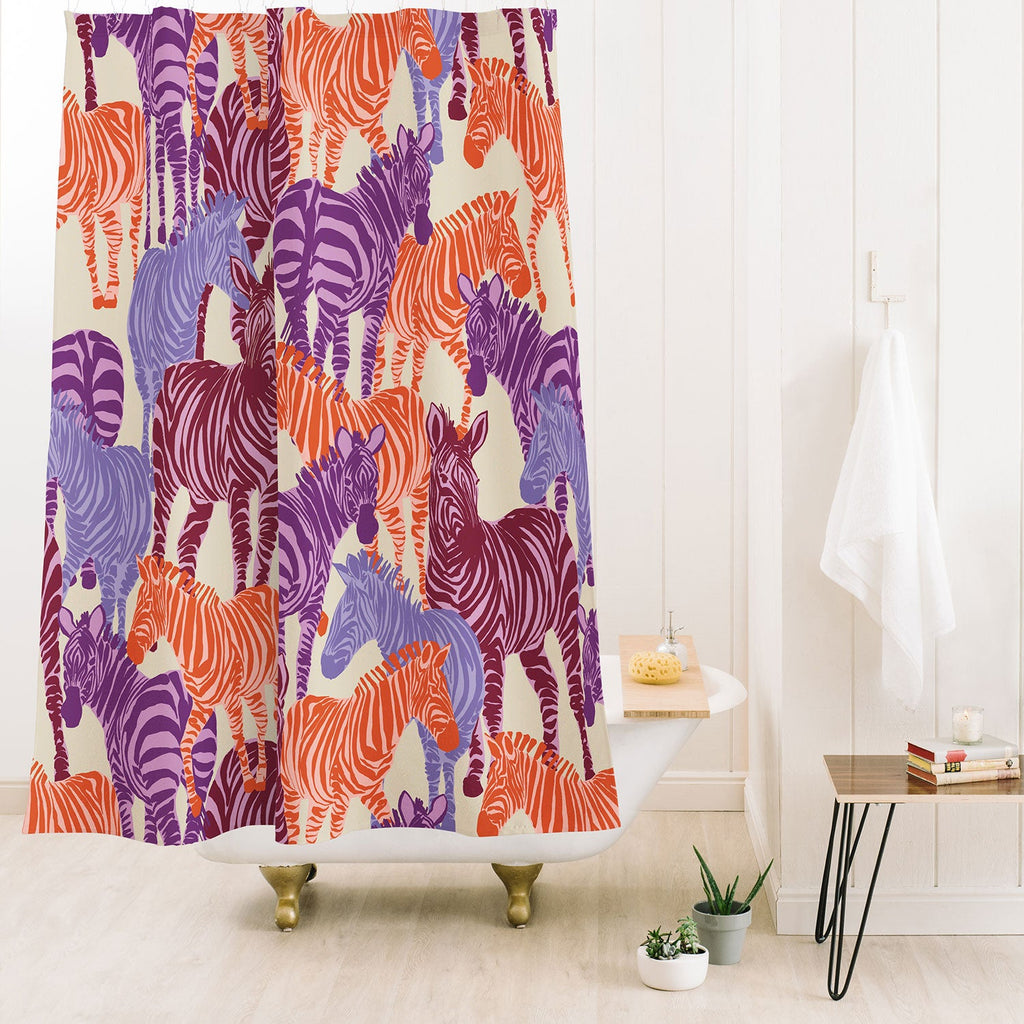 Gabriela Fuente Zebra Time Shower Curtain