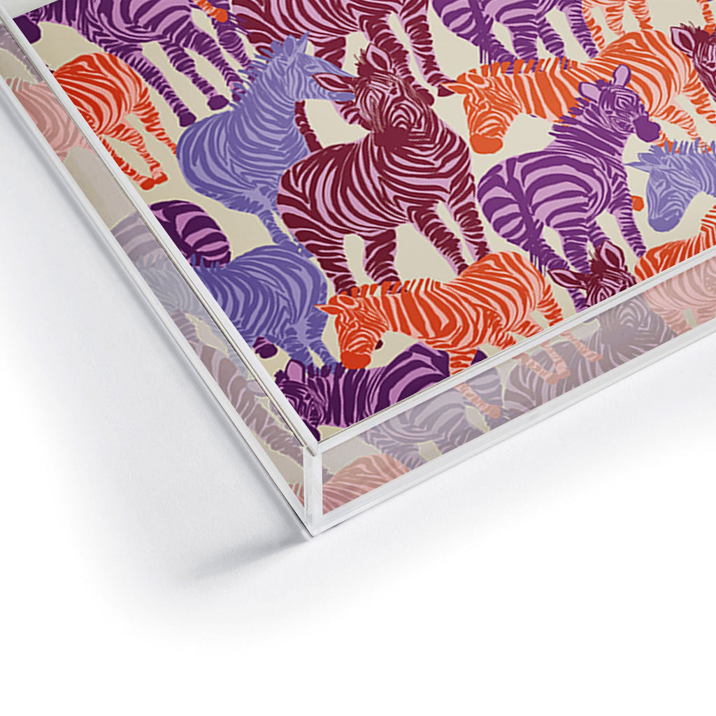 Gabriela Fuente Zebra Time Acrylic Tray