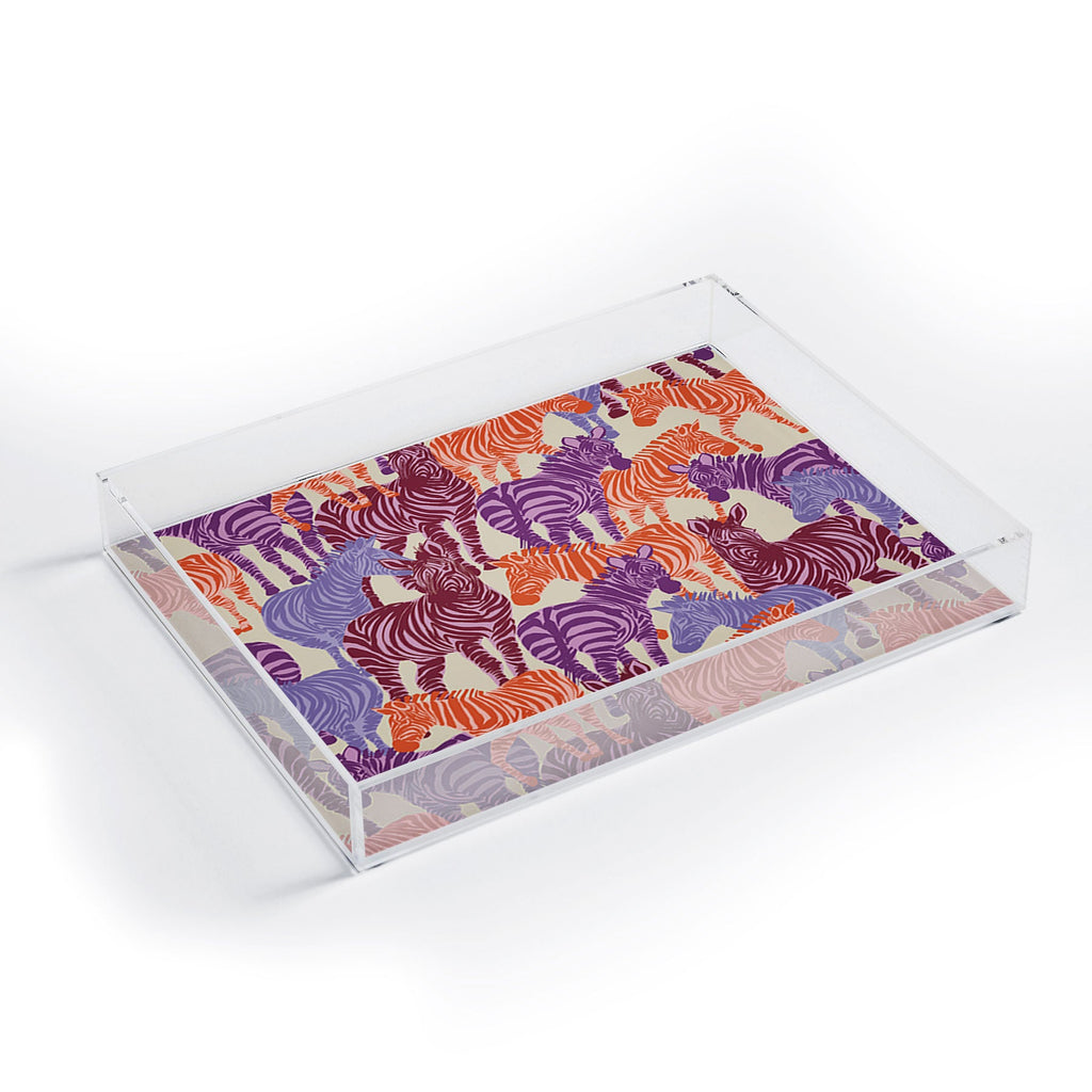 Gabriela Fuente Zebra Time Acrylic Tray