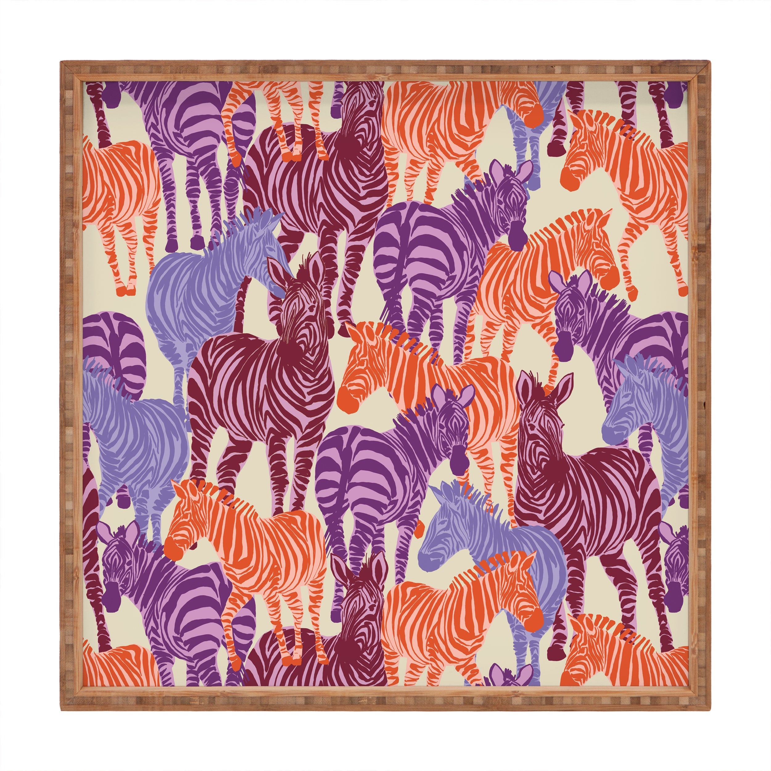 Gabriela Fuente Zebra Time Square Tray
