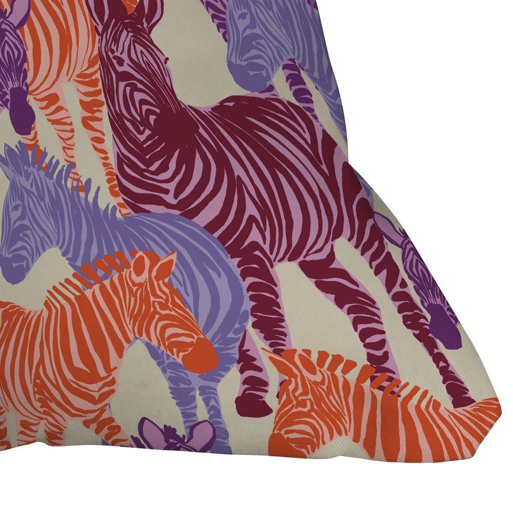Gabriela Fuente Zebra Time Outdoor Throw Pillow
