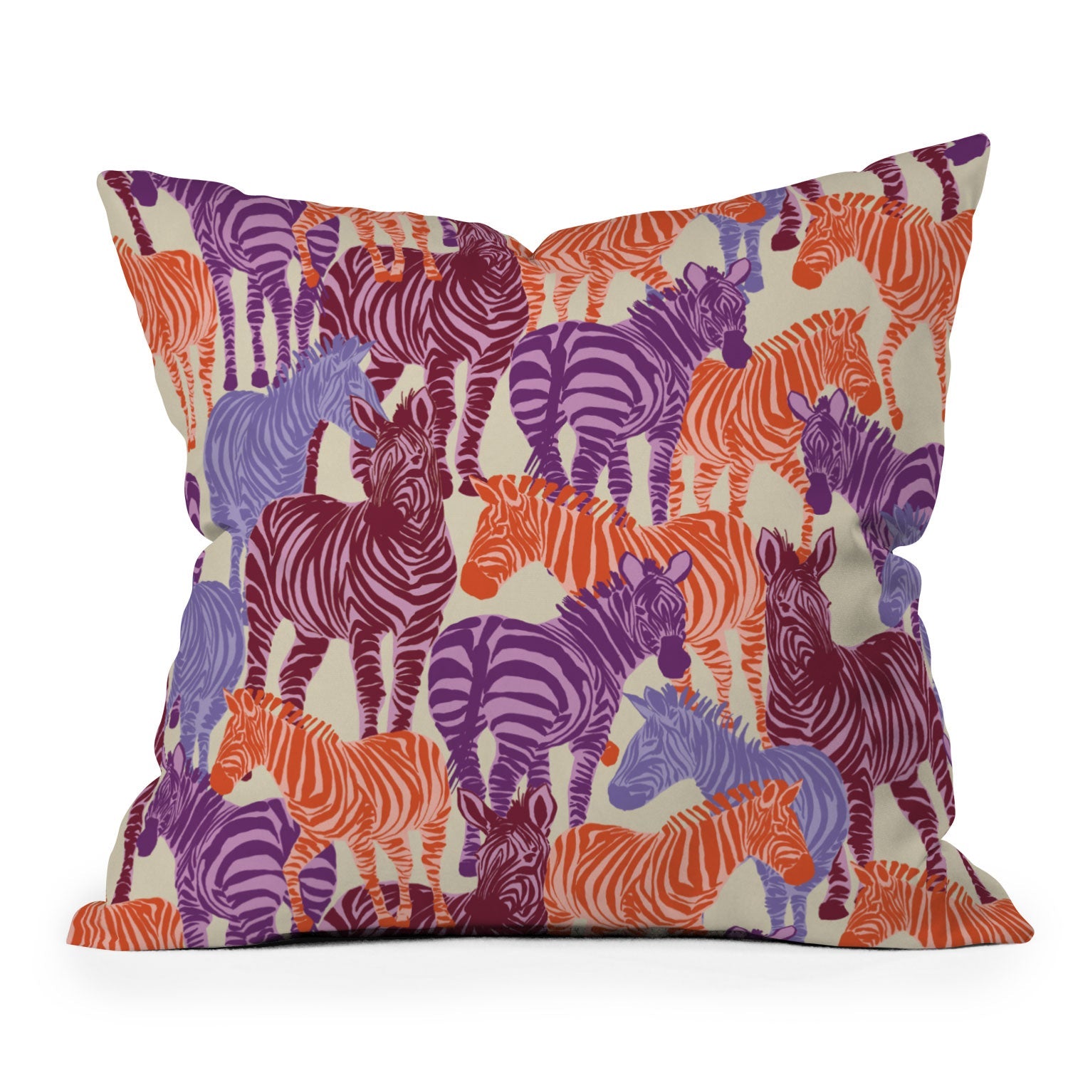 Gabriela Fuente Zebra Time Outdoor Throw Pillow