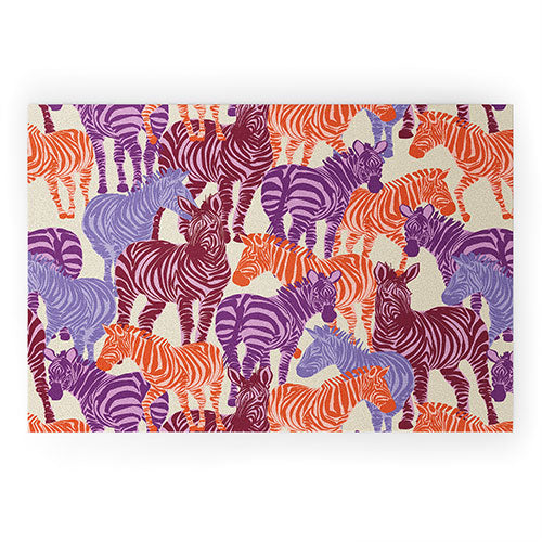 Gabriela Fuente Zebra Time Welcome Mat
