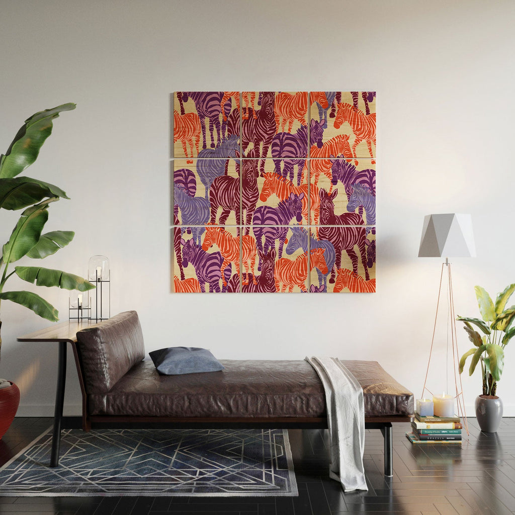 Gabriela Fuente Zebra Time Wood Wall Mural