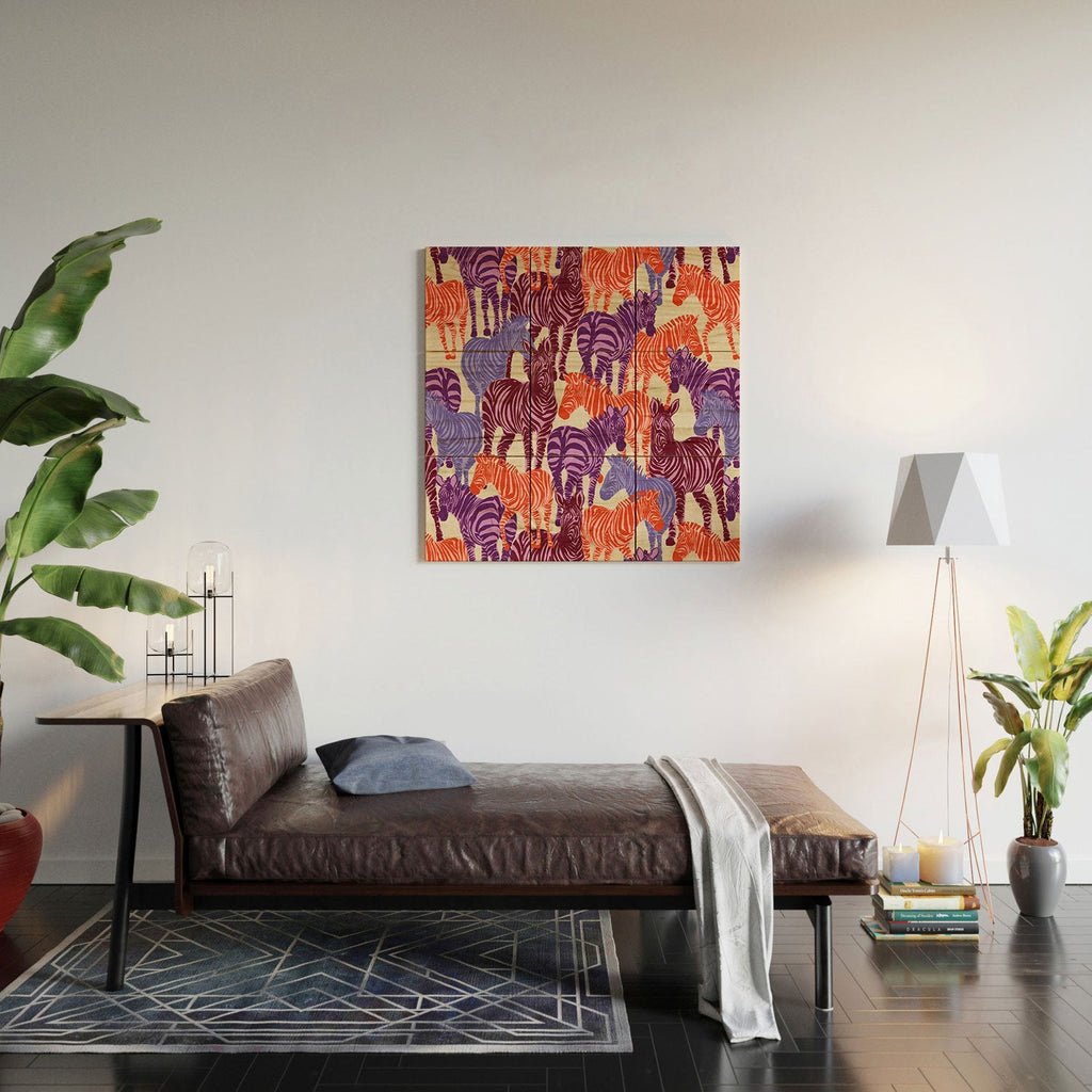Gabriela Fuente Zebra Time Wood Wall Mural