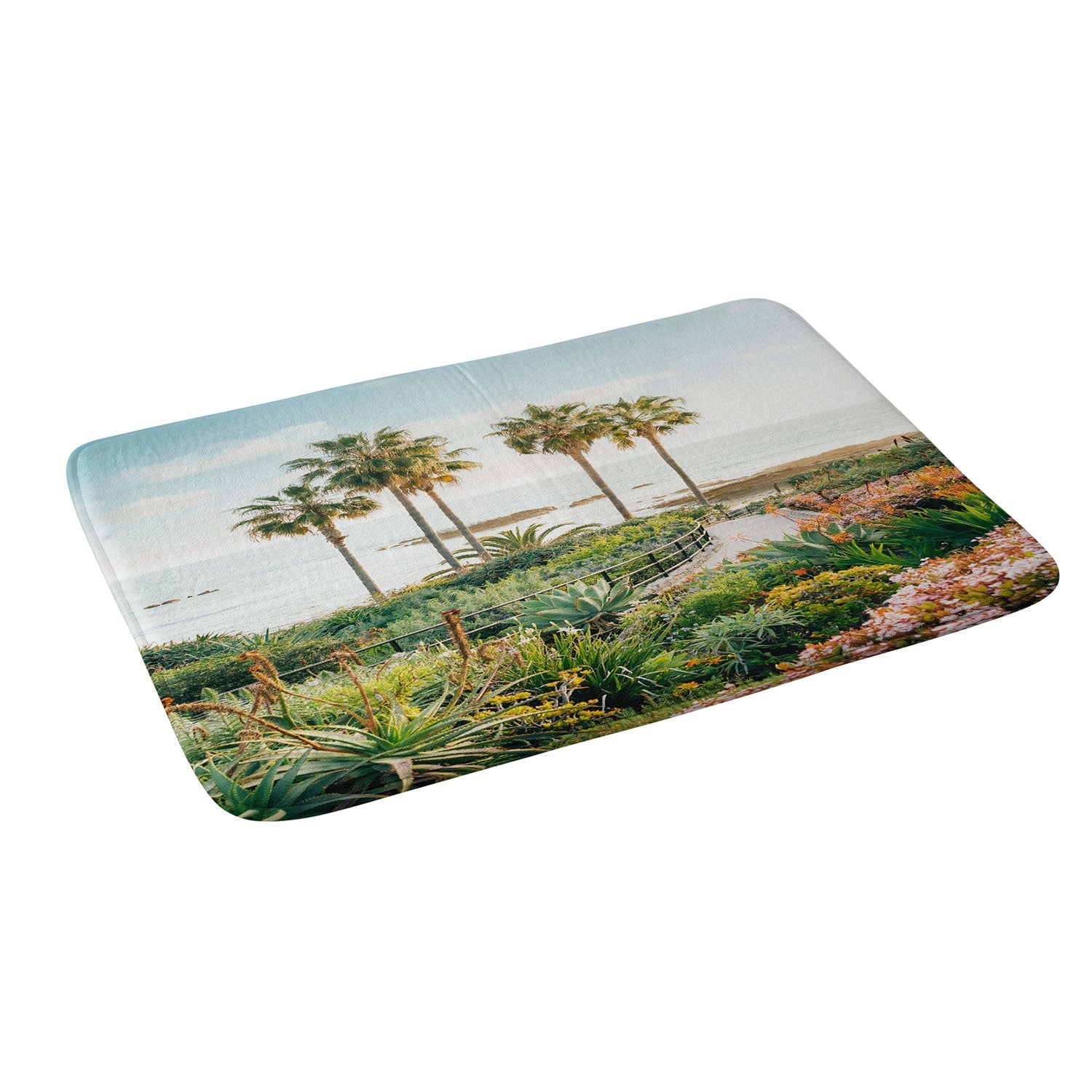 Gal Design Beachside Bloom Memory Foam Bath Mat