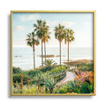 Gal Design Beachside Bloom Square Metal Framed Art Print