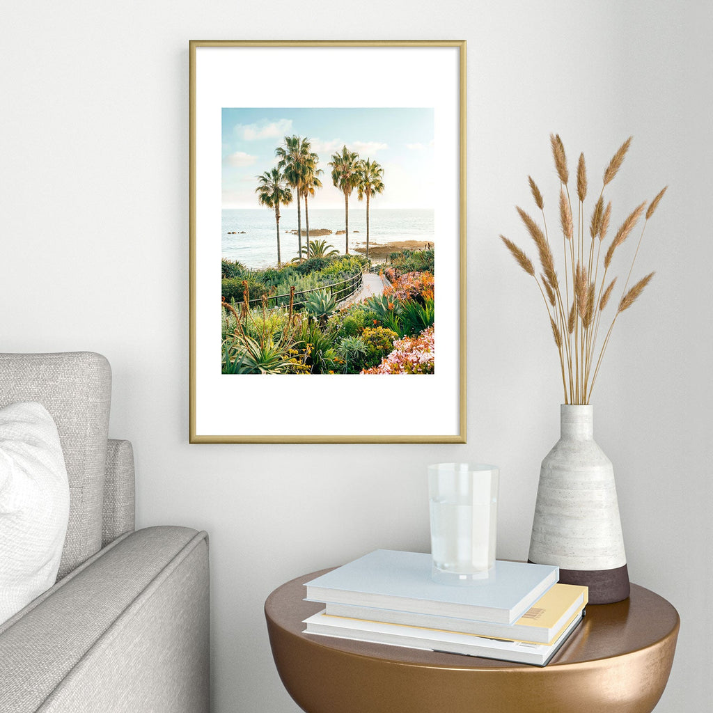 Gal Design Beachside Bloom Metal Framed Art Print