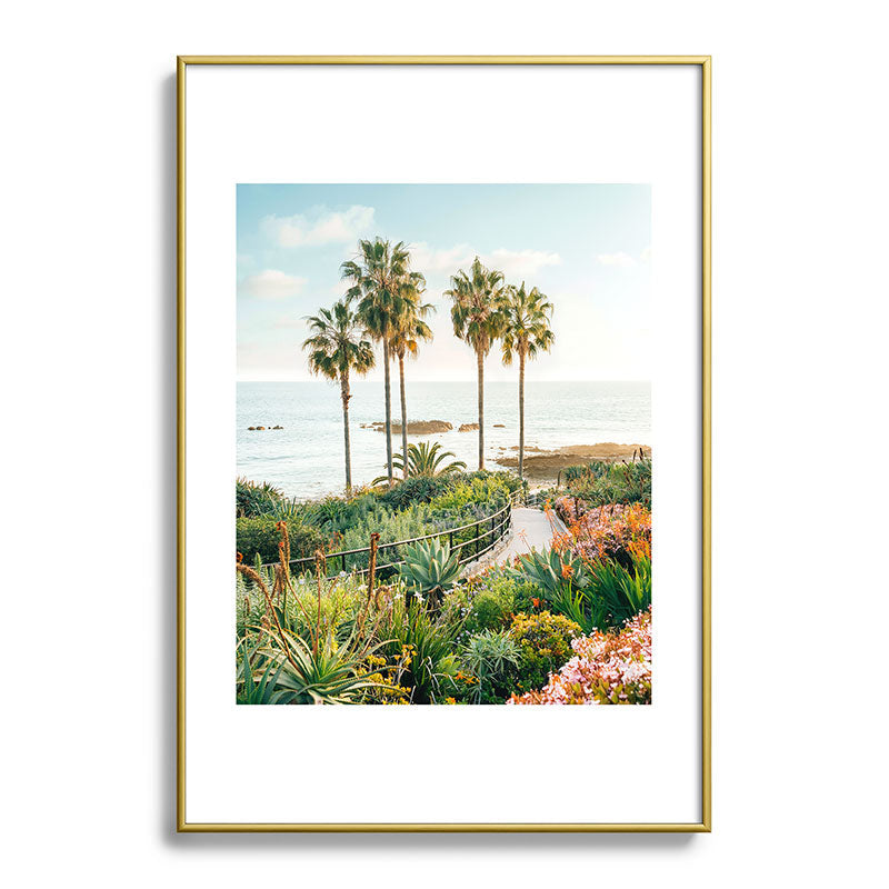 Gal Design Beachside Bloom Metal Framed Art Print